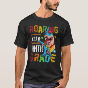 Roaring Into 9th Grade Dinosaur Boys Kids Back To T-Shirt
