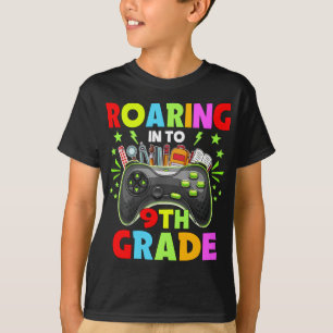 Roaring Into 9th Grade Teacher 9th Grade Back to T-Shirt