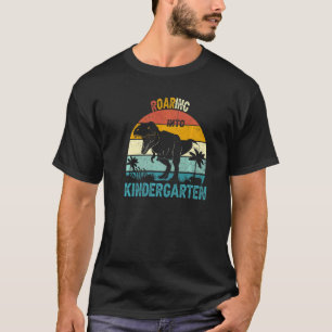Roaring Into Kindergarten Dinosaur 1st Day Back To T-Shirt
