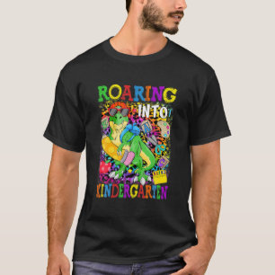 Roaring Into Kindergarten Dinosaur T Rex Back To S T-Shirt