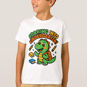Roaring Into Kindergarten Dinosaur T-Shirt