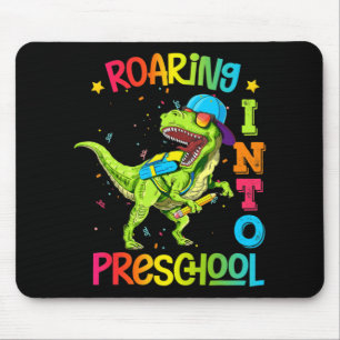 Roaring Into Preschool Dinosaur Teacher Pre K Back Mouse Pad