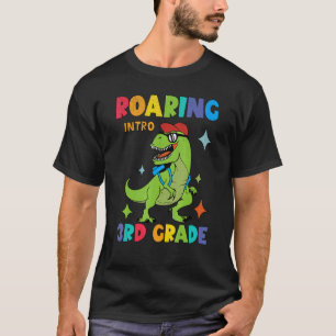 Roaring Intro 3rd Grade Dinosaur Rex Boys Back To T-Shirt