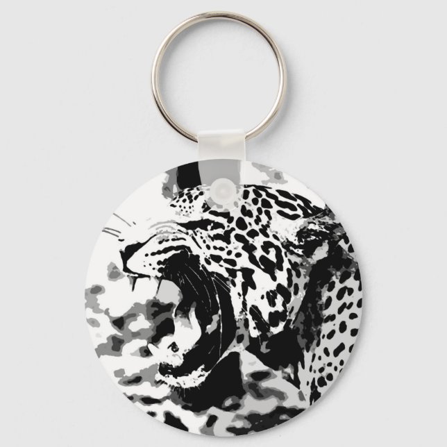 Roaring Jaguar Keychain (Front)