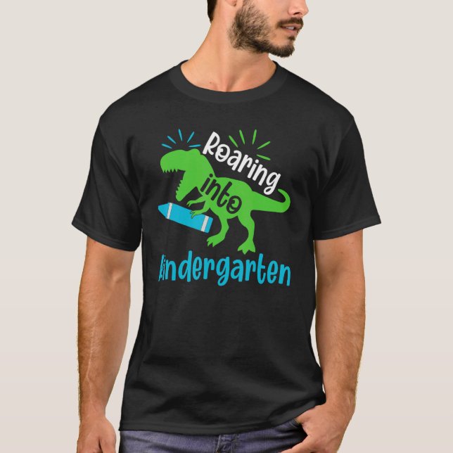Roaring Kindergarten Dinosaur Rex Back To School B T-Shirt (Front)