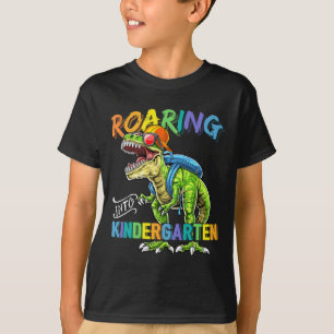 Roaring Kindergarten Dinosaur T Rex Byck To School T-Shirt