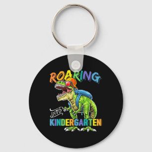 Roaring Kindergarten Dinosaur T Rex Ck To School B Keychain