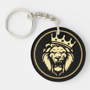 Roaring King Lion Acrylic Keychain