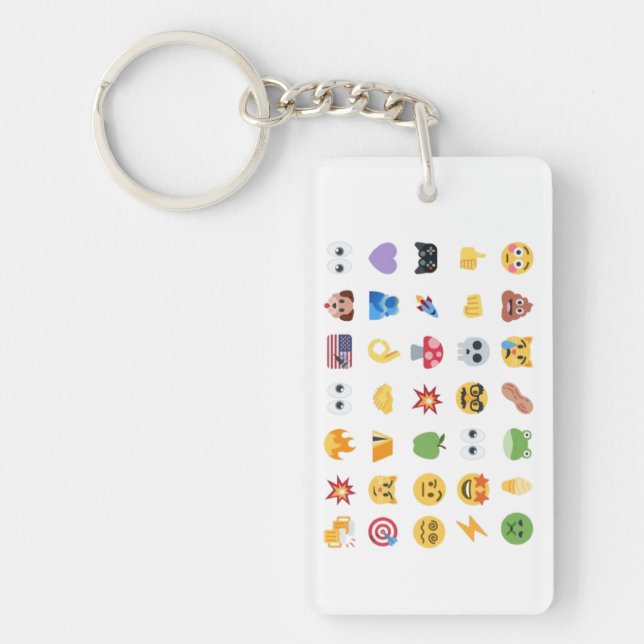Roaring Kitty 35 Emoji Timeline GME MOASS DFV meme Keychain (Front)