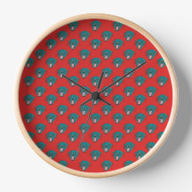 Roaring leopard - Bold wall clock for art lovers