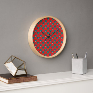 Roaring leopard - Bold wall clock for art lovers