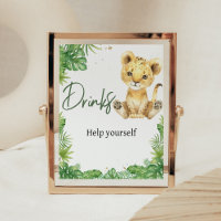 Roaring Lion Baby Shower Drinks