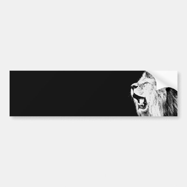 Roaring Lion Bumper Sticker (Front)