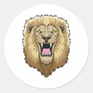 Roaring Lion Classic Round Sticker