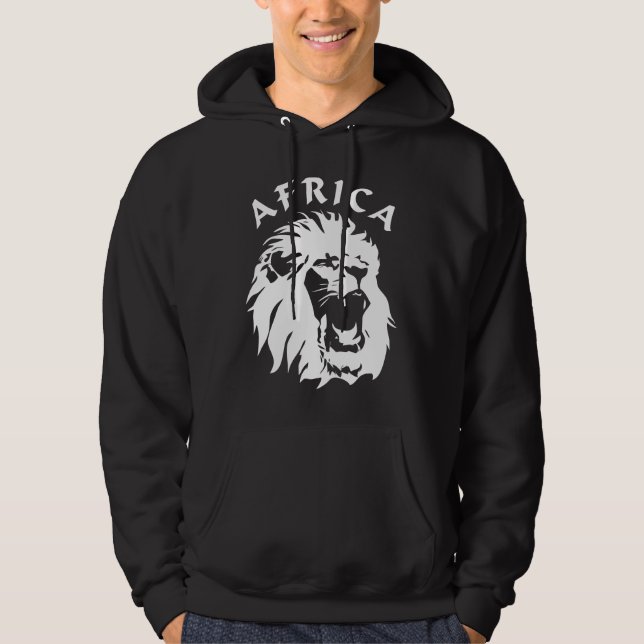 Roaring Lion Face | Africa Hoodie (Front)