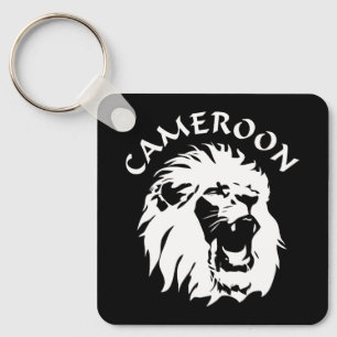 Roaring Lion Face - Cameroon Keychain