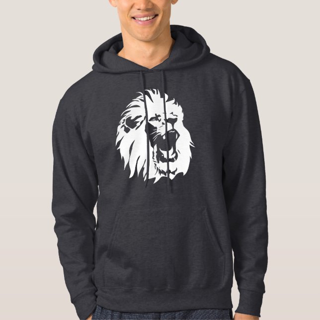 Roaring Lion Face Hoodie (Front)