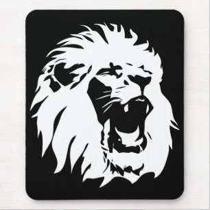 Roaring Lion Face Mouse Pad
