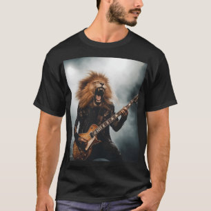 Roaring Lion Guitarist Shredding Solo T-Shirt