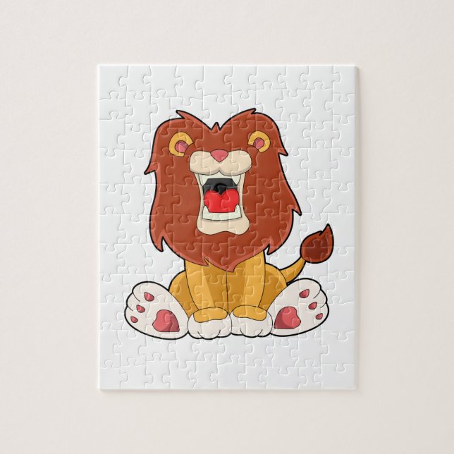 Roaring lion jigsaw puzzle (Vertical)