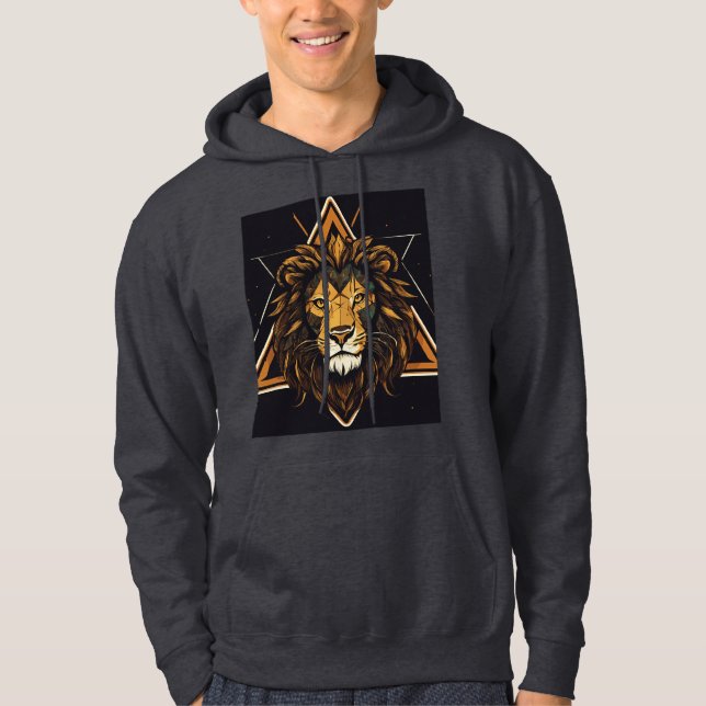 🦁 "Roaring Lion Men’s T-Shirt Bold Style Hoodie (Front)