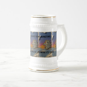 Roaring Lion Papercut Beer Mug
