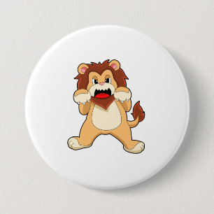 Roaring Lion.PNG 3 Inch Round Button