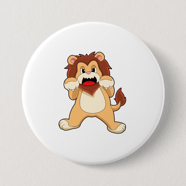 Roaring Lion.PNG 3 Inch Round Button (Front)