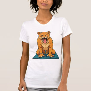Roaring Lion Pose Yoga Mindfulness Art T-Shirt