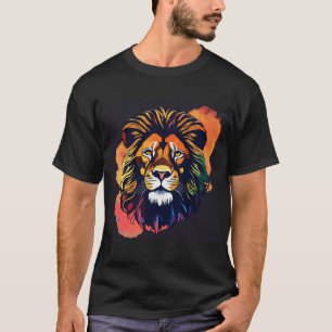 Roaring Majesty: Lion Head T-shirt