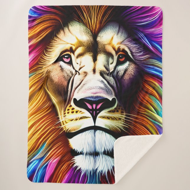 Roaring Majesty Sherpa Blanket (Front)