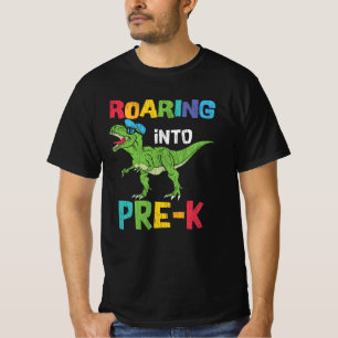 Roaring Pre-K Back To School T rex Dinosaur Kids T-Shirt