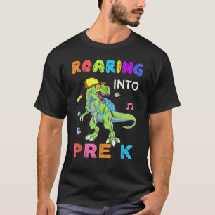 Roaring Pre K Dinosaur Rex Back To School Boys   T-Shirt