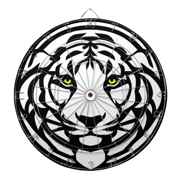 Roaring Precision: The Majestic Tiger Dartboard (Front)