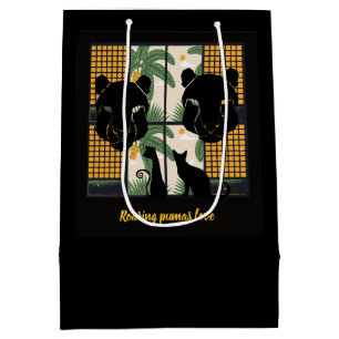 Roaring Pumas Hearts  Medium Gift Bag