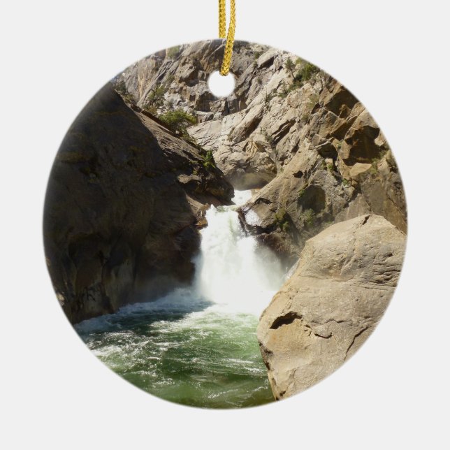 Roaring River Falls at Kings Canyon National Park Ceramic Ornament (Front)