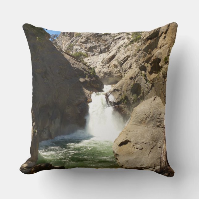 Roaring River Falls at Kings Canyon National Park Throw Pillow (Front)