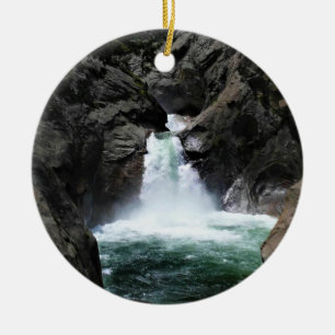 Roaring River Falls, King's Canyon, CA Ceramic Ornament