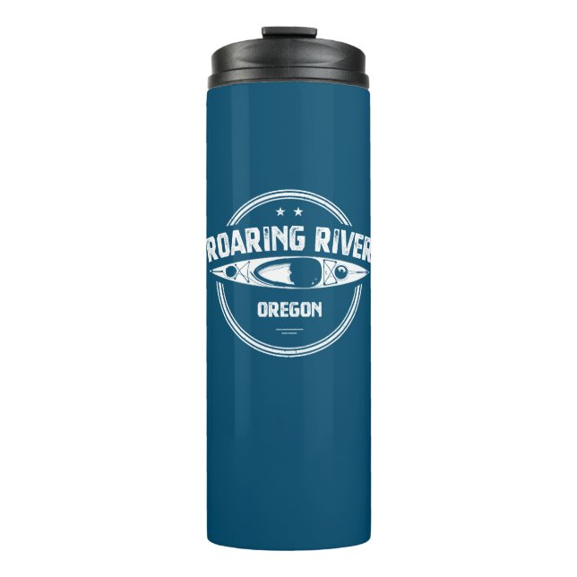 Roaring River Oregon Kayak Thermal Tumbler (Front)