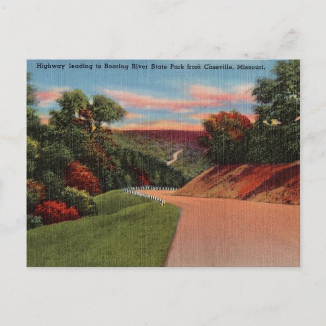 Roaring River State Park, Cassville Missouri Postcard (Front)