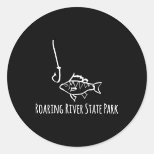 Roaring River State Park Funny Fishing Fish Fish H Classic Round Sticker
