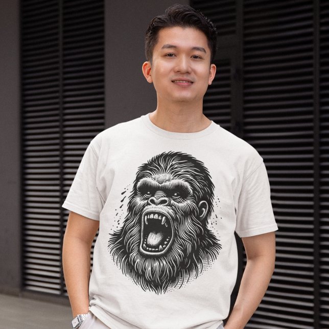 Roaring Sasquatch Aggressive Behaviour  Graphic Te T-Shirt (Creator Uploaded)