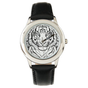 "Roaring Style: Tiger-Faced Timepiece" Watch