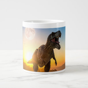 Roaring T-Rex Dinosaur Adventure Design Large Coffee Mug