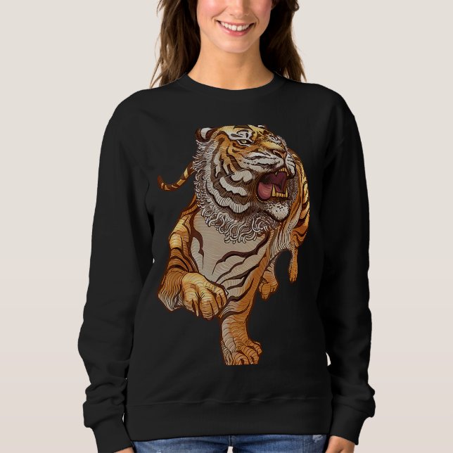 Roaring Tiger Fierce and Powerful Sweatshirt (Front)