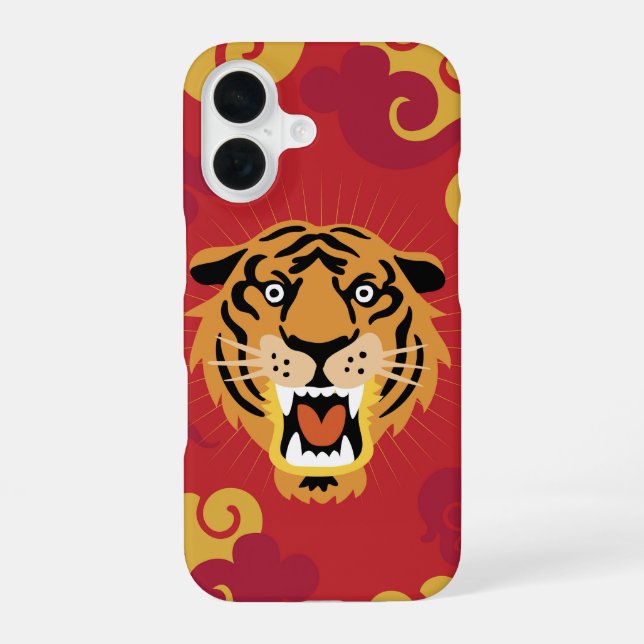 Roaring Tiger Glory iPhone 16 Case (Back)