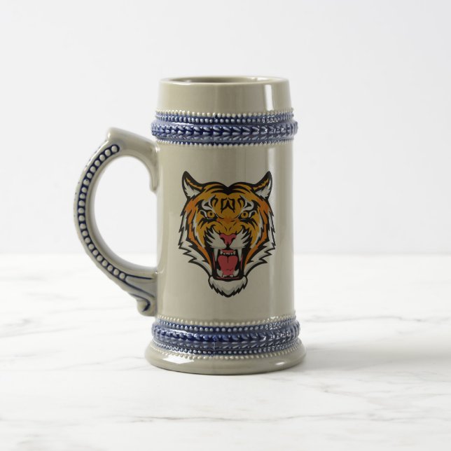 Roaring Tiger Head-25818 Beer Stein (Left)