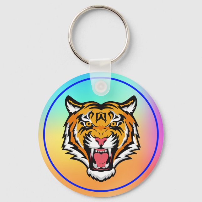 Roaring Tiger Head-25818 Keychain (Front)