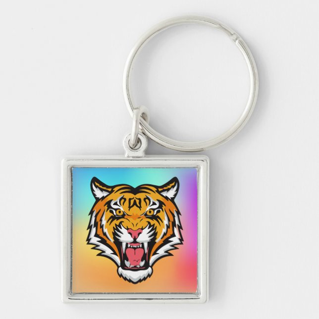 Roaring Tiger Head-25818 Keychain (Front)