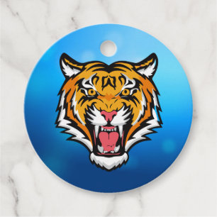 Roaring Tiger Head-25818 Travel Mug Favour Tags